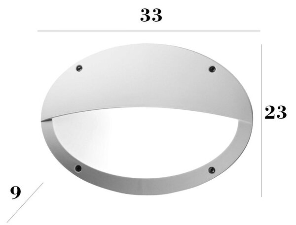 Applique esterno top light monza gr e27 led ip66 resina - Top Light