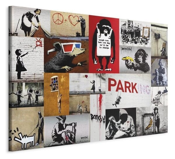 Quadro Banksy collage