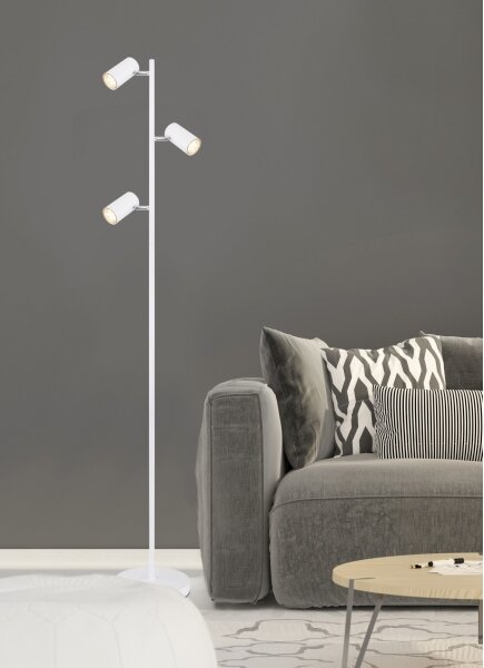Globo 57910SW - Lampada con piedistallo ROBBY 3xGU10/5W/230V bianco