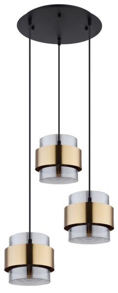 Globo 15560-3H - Lampadario a sospensione con filo MILEY 3xE27/60W/230V nero/ottone