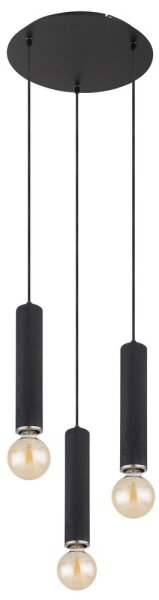 Globo 15499-3H - Lampadario a sospensione con filo MARION 3xE27/60W/230V legno nero