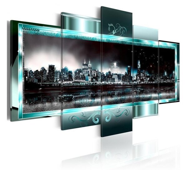 Quadro New York turchino: Notte stellata