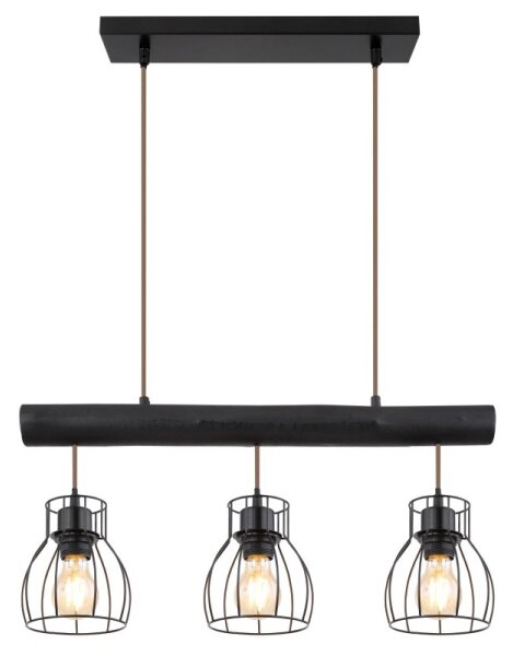 Globo 15326-3NB - Lampadario su filo MINA 3xE27/60W/230V