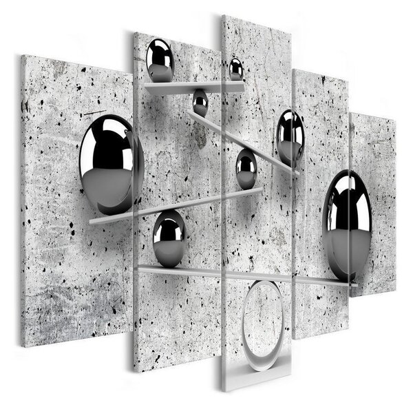 Quadro Balls and Concrete (5 Parts) Wide