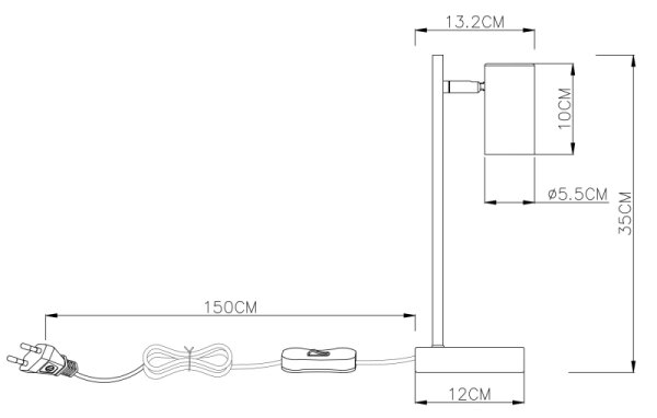 Globo 57910TW - Lampada da tavolo ROBBY 1xGU10/5W/230V