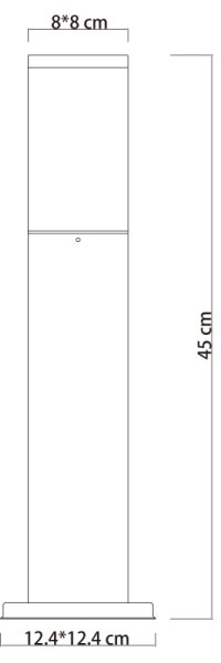 Globo 31731 - Lampada da esterno HERRI 1xE27/15W/230V 45 cm IP44