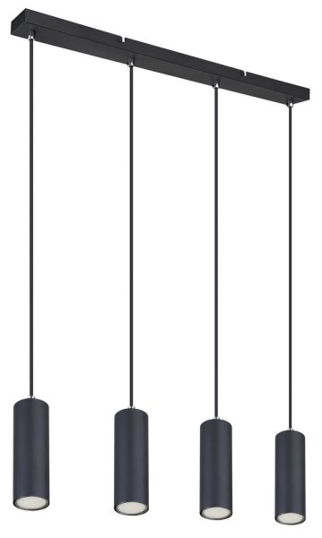 Globo 57911-4HB - Lampadario a sospensione con filo ROBBY 4xGU10/35W/230V nero