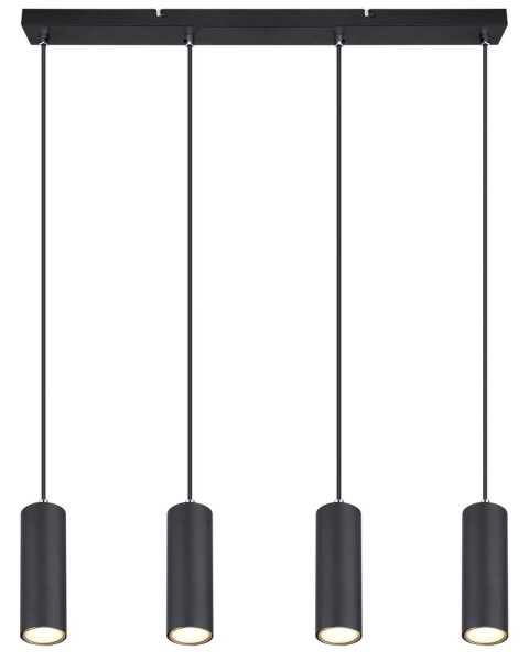 Globo 57911-4HB - Lampadario a sospensione con filo ROBBY 4xGU10/35W/230V nero