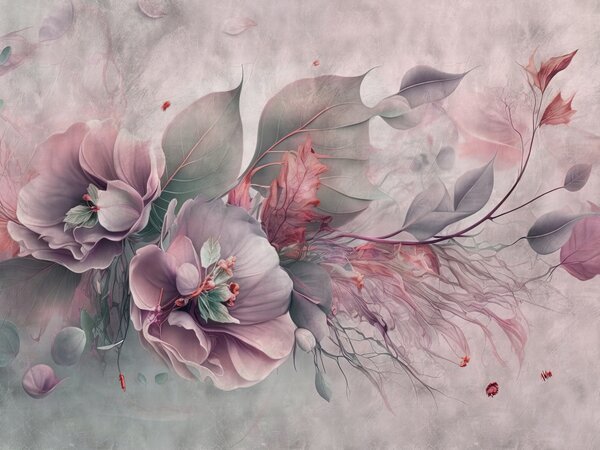 Carta da parati Fiori di chimera nei colori rosa, Carta da parati 3D, Carta da parati Fiori 3D, u93930v2 : Uwalls.it