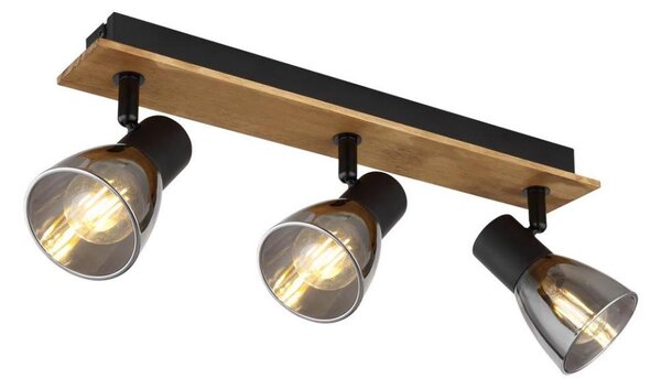 Globo 54307-3W - Luce Spot CLAUDE 3xE14/40W/230V nero/legno