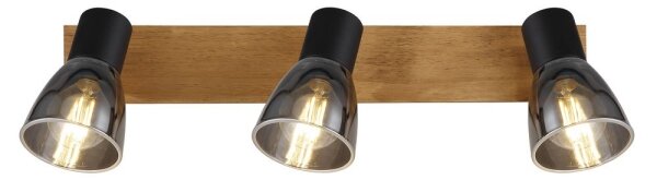 Globo 54307-3W - Luce Spot CLAUDE 3xE14/40W/230V nero/legno
