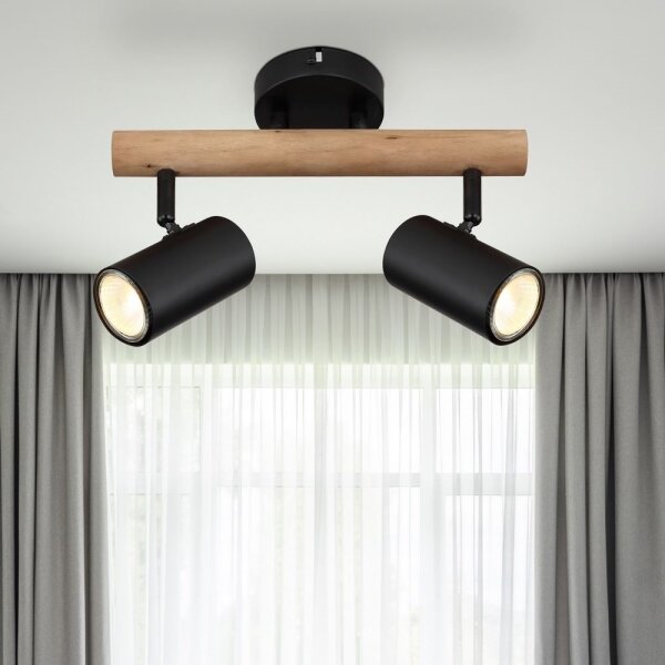 Globo 57913-2 - Luce Spot HERTI 2xGU10/5W/230V legno/metallo