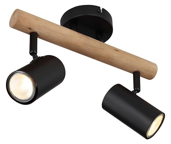 Globo 57913-2 - Luce Spot HERTI 2xGU10/5W/230V legno/metallo