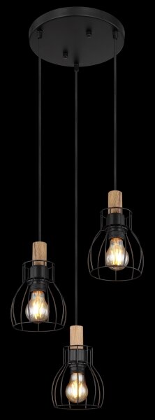 Globo 15326-3H1 - Lampadario a sospensione con filo MINA 3xE27/40W/230V