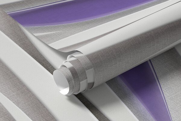 Carta da parati Fiore astratto su tessuto nei colori viola, Carta da parati 3D, u06452v3 : Uwalls.it