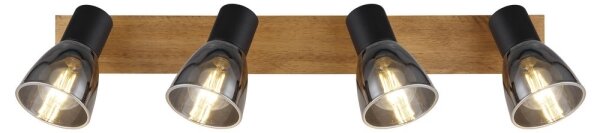 Globo 54307-4W - Luce Spot CLAUDE 4xE14/40W/230V nero/legno