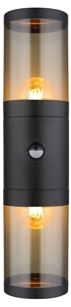 Globo 32014-2BS-Applique da esterno con sensore XELOO 2xE27/40W/230V IP44