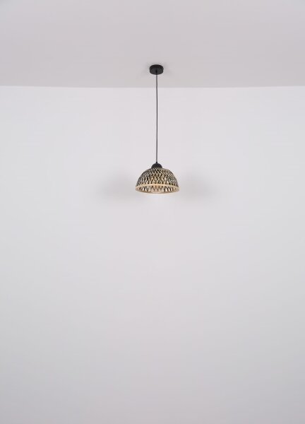 Globo 15767H1 - Lampadario a sospensione con filo COLLY 1xE27/15W/230V bambù