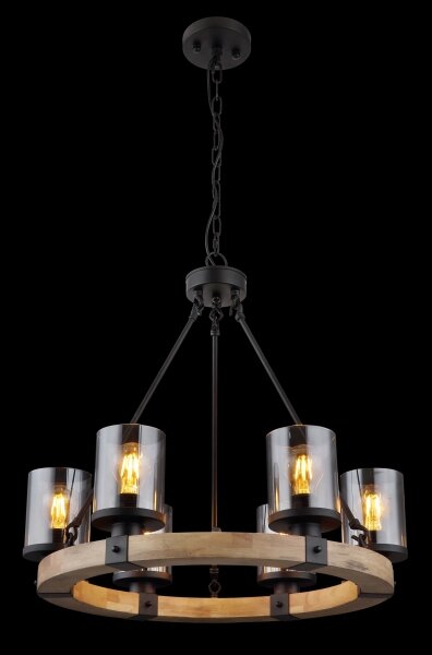 Globo 15555-6H - Lampadario a sospensione con catena LILA 6xE27/60W/230V