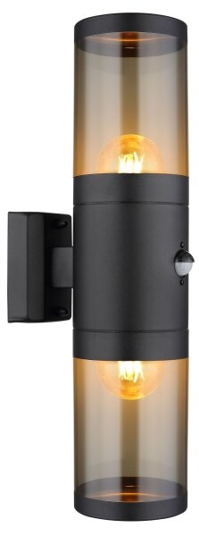 Globo 32014-2BS-Applique da esterno con sensore XELOO 2xE27/40W/230V IP44