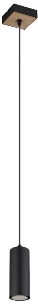 Globo 57911HBW - Lampadario a sospensione con filo ROBBY 1xGU10/35W/230V nero/marrone