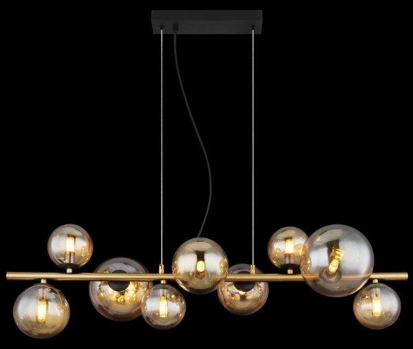 Globo 56135-9H - Lampadario LED a sospensione con filo RIHA 9xG9/3W/230V ottone