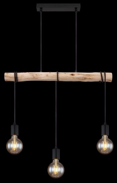 Globo 15539-3H - Lampadario su corda GREGOR 3xE27/60W/230V