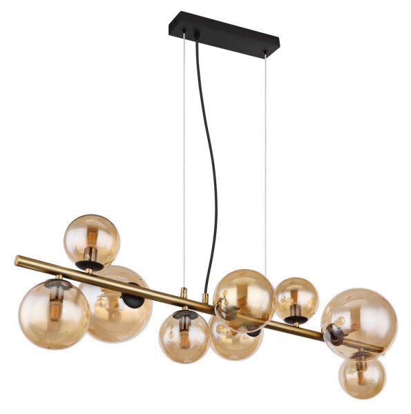 Globo 56135-9H - Lampadario LED a sospensione con filo RIHA 9xG9/3W/230V ottone