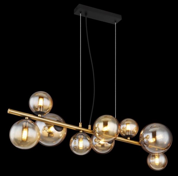 Globo 56135-9H - Lampadario LED a sospensione con filo RIHA 9xG9/3W/230V ottone