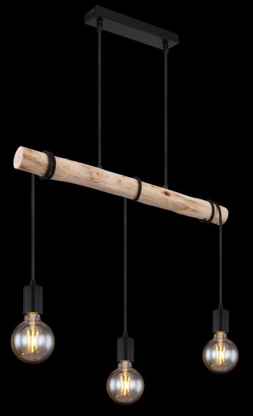 Globo 15539-3H - Lampadario su corda GREGOR 3xE27/60W/230V