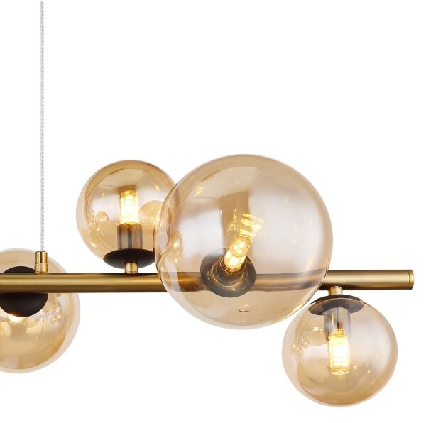 Globo 56135-9H - Lampadario LED a sospensione con filo RIHA 9xG9/3W/230V ottone