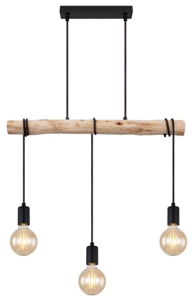 Globo 15539-3H - Lampadario su corda GREGOR 3xE27/60W/230V