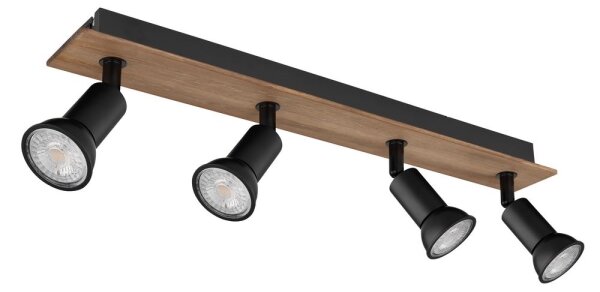 Globo 57998-4W - Faretto DREW 4xGU10/35W/230V legno/metallo