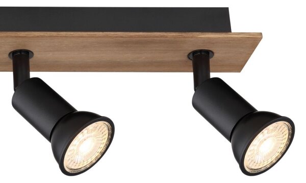 Globo 57998-4W - Faretto DREW 4xGU10/35W/230V legno/metallo