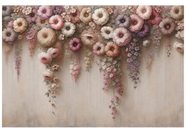 Carta da parati – Fiori pendenti pastello