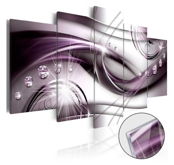 Quadri su vetro acrilico Violet Glow [Glass]