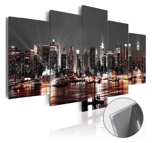 Quadri su vetro acrilico Gray City [Glass]