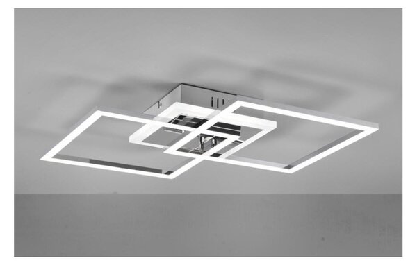 VENIDA PLAFONIERA 2 QUADRATI FINITURA CROMO LED 25W LUCE 4000K DIMMERABILE