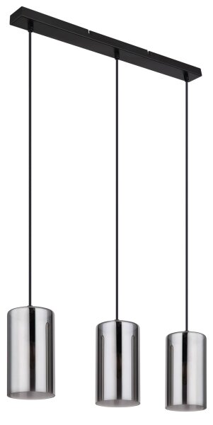 Globo 21002-3H - Lampadario a sospensione con filo OLLY 3xE14/25W/230V nero