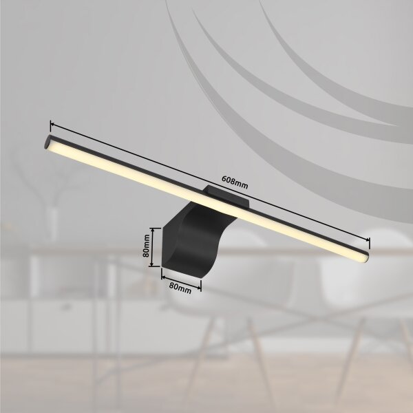 Globo 41925S - Illuminazione a LED per specchi da bagno PEPE LED/10W/230V IP44 nero