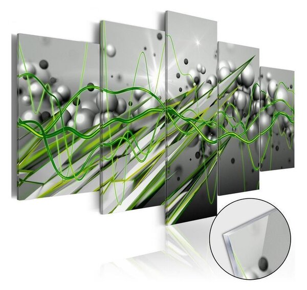 Quadri su vetro acrilico Green Rhythm [Glass]
