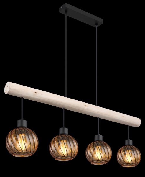 Globo 15534-4H - Lampadario a sospensione con filo PAULO 4xE27/15W/230V