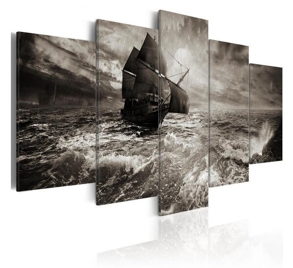 Quadro Nave durante una tempesta