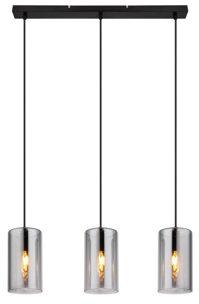Globo 21002-3H - Lampadario a sospensione con filo OLLY 3xE14/25W/230V nero