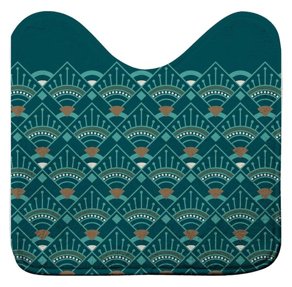 Tappetino per il bagno color petrolio per WC 45x45 cm Imperia – douceur d'intérieur