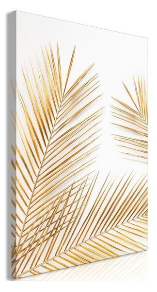 Quadro - Golden Palm Leaves (1 Part) Vertical