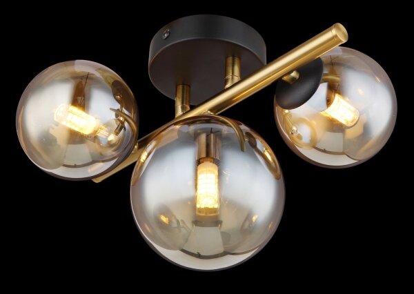 Globo 56135-3W - Lampadario a plafone LED RIHA 3xG9/3,5W/230V ottone