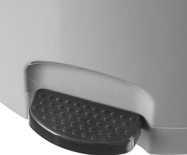 Cestino per la spazzatura grigio in plastica con pedale 3 l – Orion