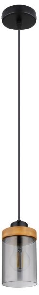 Globo 15557H - Lampadario a sospensione con filo FINCA 1xE27/40W/230V metallo/legno