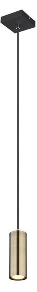 Globo 57911HM - Lampadario a sospensione con filo ROBBY 1xGU10/35W/230V nero/ottone